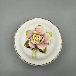 Royal Adderly  porcelain Rose  trinket dish